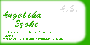 angelika szoke business card