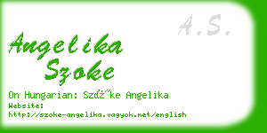 angelika szoke business card